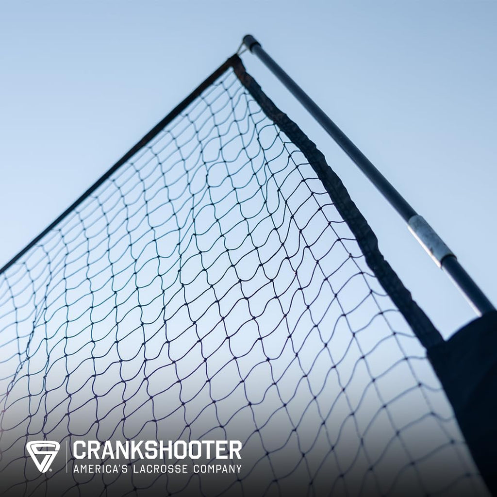 CRANKSHOOTER Lacrosse Backstop - Pop-Up Backstop for Training and Practice - Heavy Duty Training Equipment - 21' x 11' Collapsible Barrier Wall - Easy Setup & Take Down - Includes Travel Case