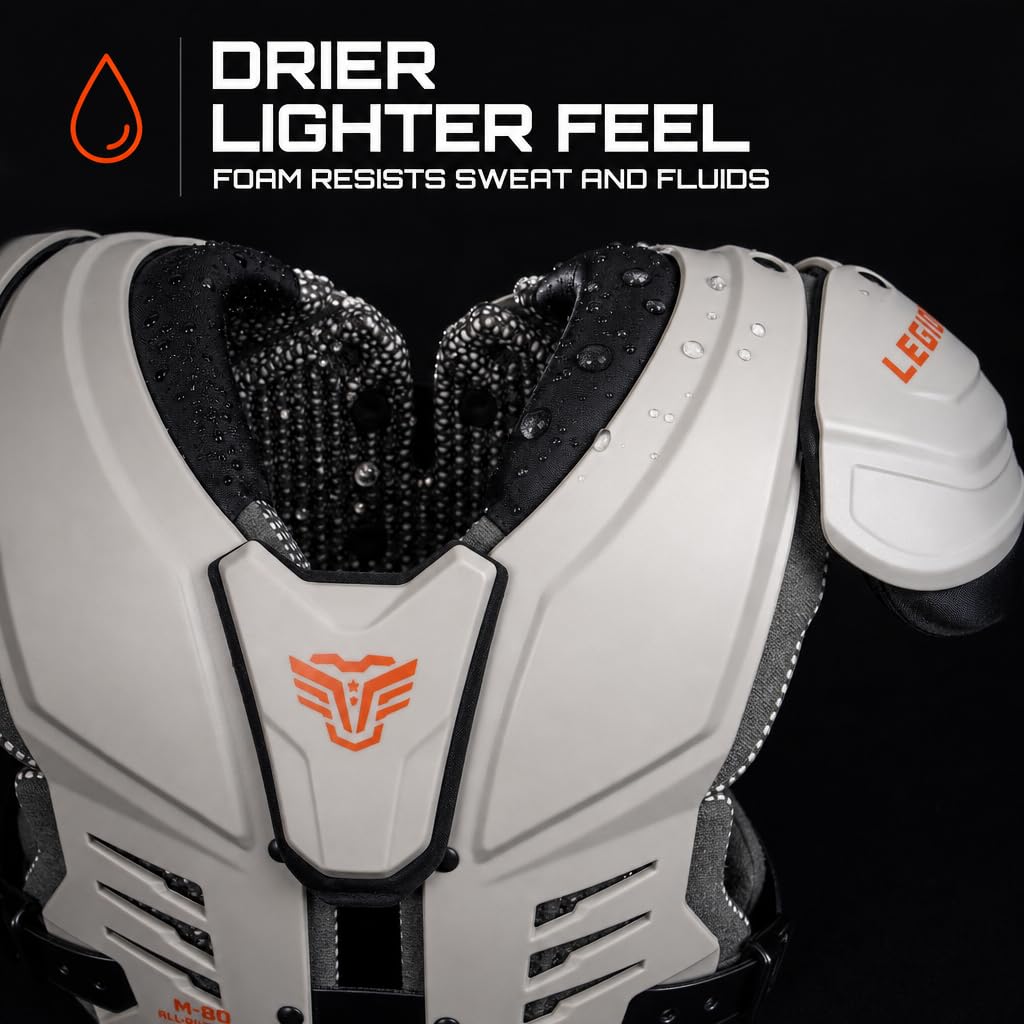Legion Youth Football Shoulder Pads, Patents Pending, Lightweight, Optimized Mobility, Enhanced Impact Protection, Industry-Best Ventilation and Cooling