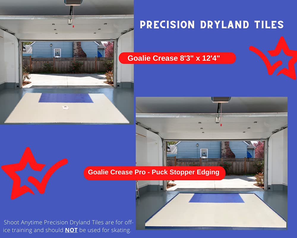 Skate Anytime Precision Dryland Hockey Tiles â Expandable Off-Ice Hockey Training Zones for Stickhandling, Passing & Shooting