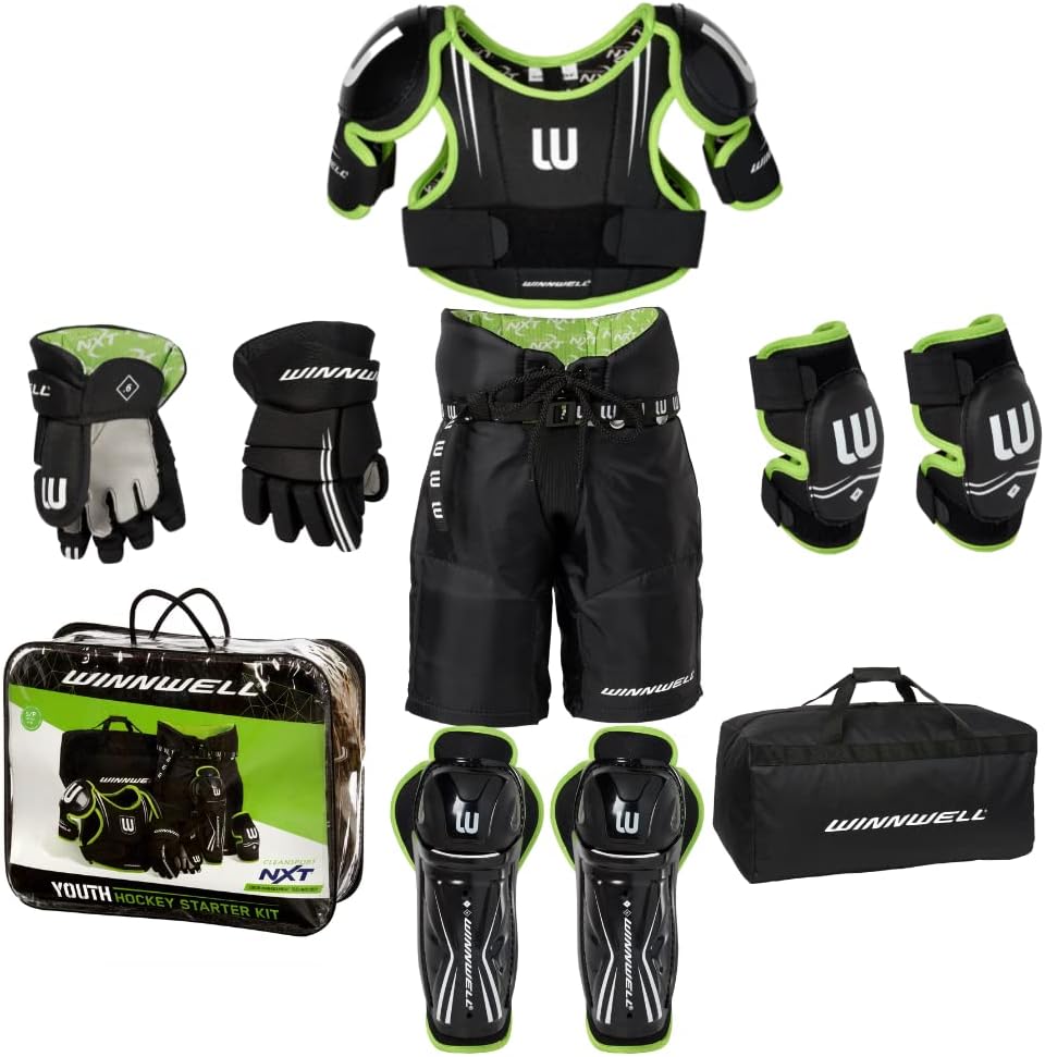 Winnwell Youth Cleansport NXT Hockey Pad and Bag Starter Kit