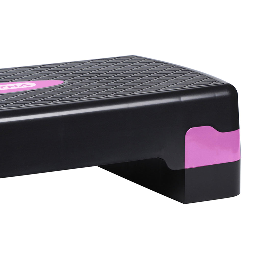 HolaHatha Compact Portable Aerobic Step Platform Exercise Fitness Equipment, Cardio Stepper with Adjustable Height for Home Gym