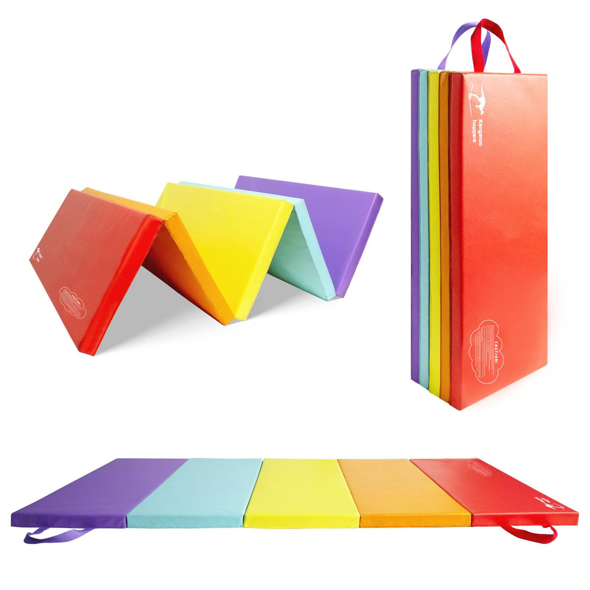 Kangaroo Hoppers Gymnastics Tumbling Mats Foldable Gym Tumble Mat for Kids