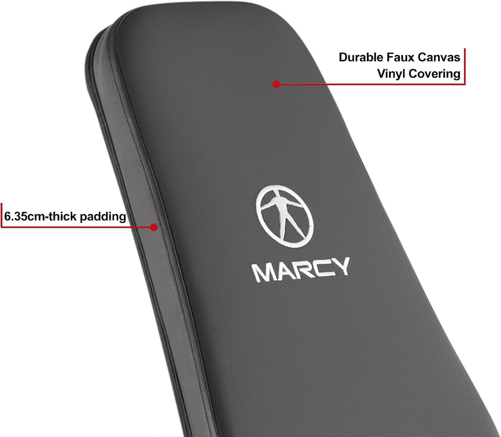 Marcy Deluxe Adjustable Utility Weight Bench for Home Gym Weightlifting and Strength Training SB-8062