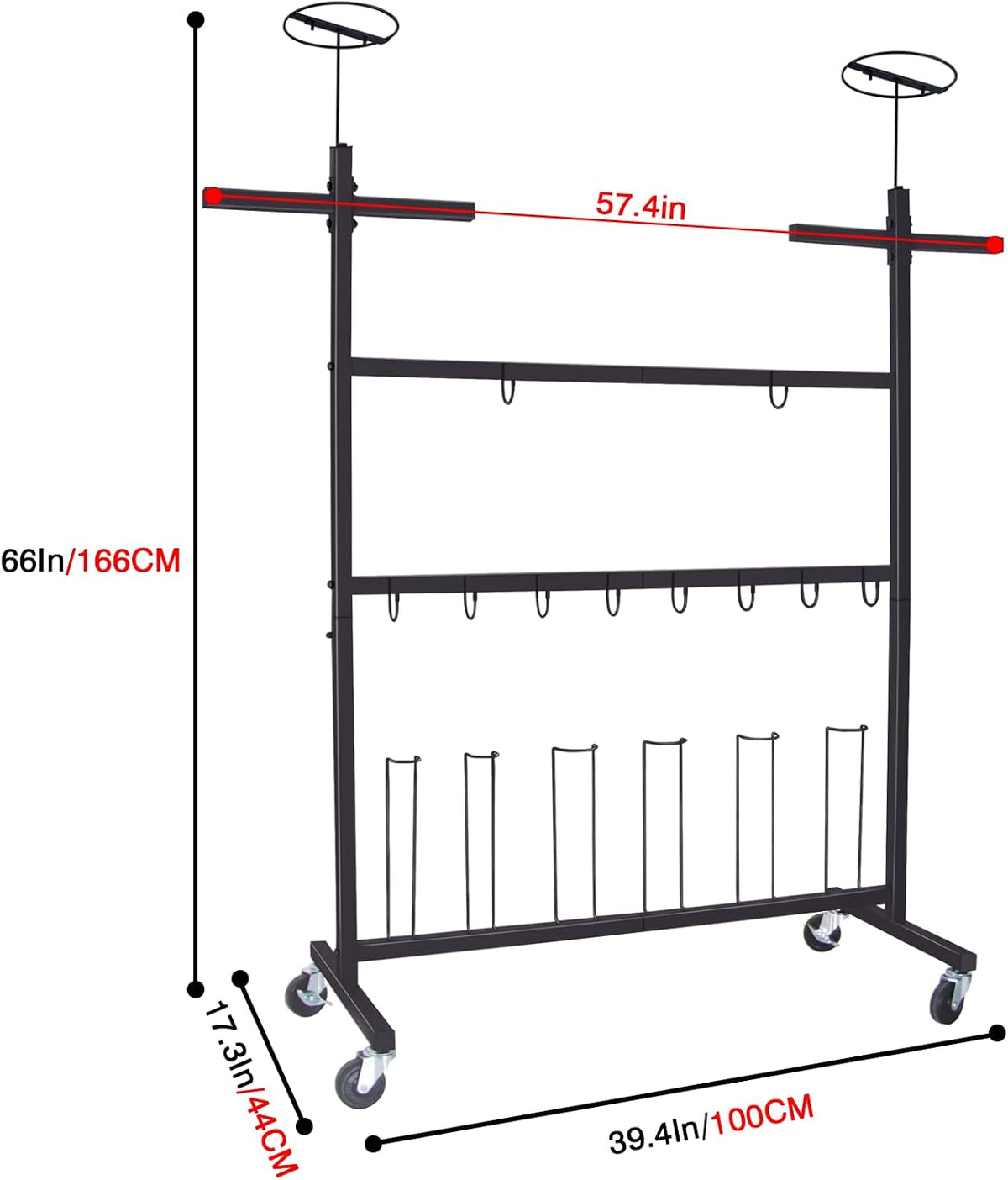 Hockey Gear Drying Rack - Ice Hockey Stick Holder Field Hockey Equipment Dryer - Large Hockey Display Storage Rack Sports Metal Shelving Tree Stand for Lacrosse (Patent Protected)
