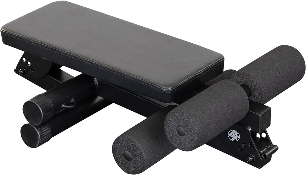 Body-Solid Best Fitness Ab Board (BFAB10B), 6-Pack Abs Machine Exercise Equipments for Strength Training Home Gym Workouts Bench (Midnight Black)