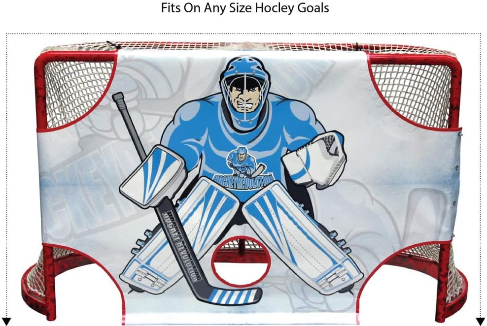 Hockey Goal Shooting Tutor â 5 Precision Targets with Full Goalie Blocker â Tear-Proof & App-Compatible â Fits Regulation Net by Hockey Revolution