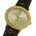 Pre-Owned Cellini 3831J People Watch, Hand-wound, 750YG, Leather, Gold, Polished (Fair)