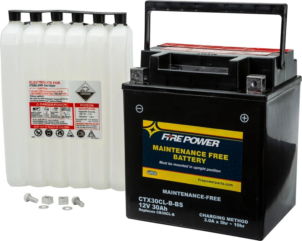 Fire Power Maintenance Free Battery CTX30CL-B-BS Compatible With Sea-Doo STX 215 2008-2013