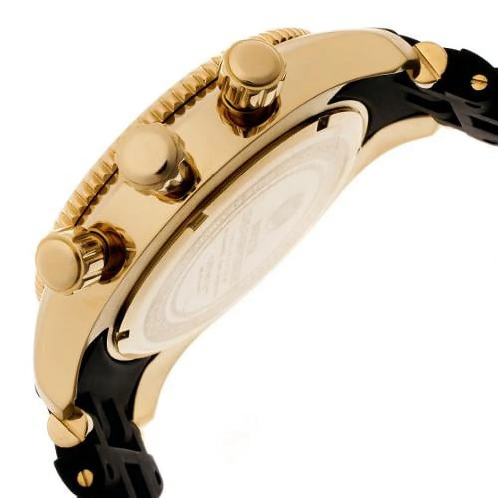 Invicta Gentlemen 0140 Spider Collection Gold Tone Dark Display Rubber Strap Chronograph Watch