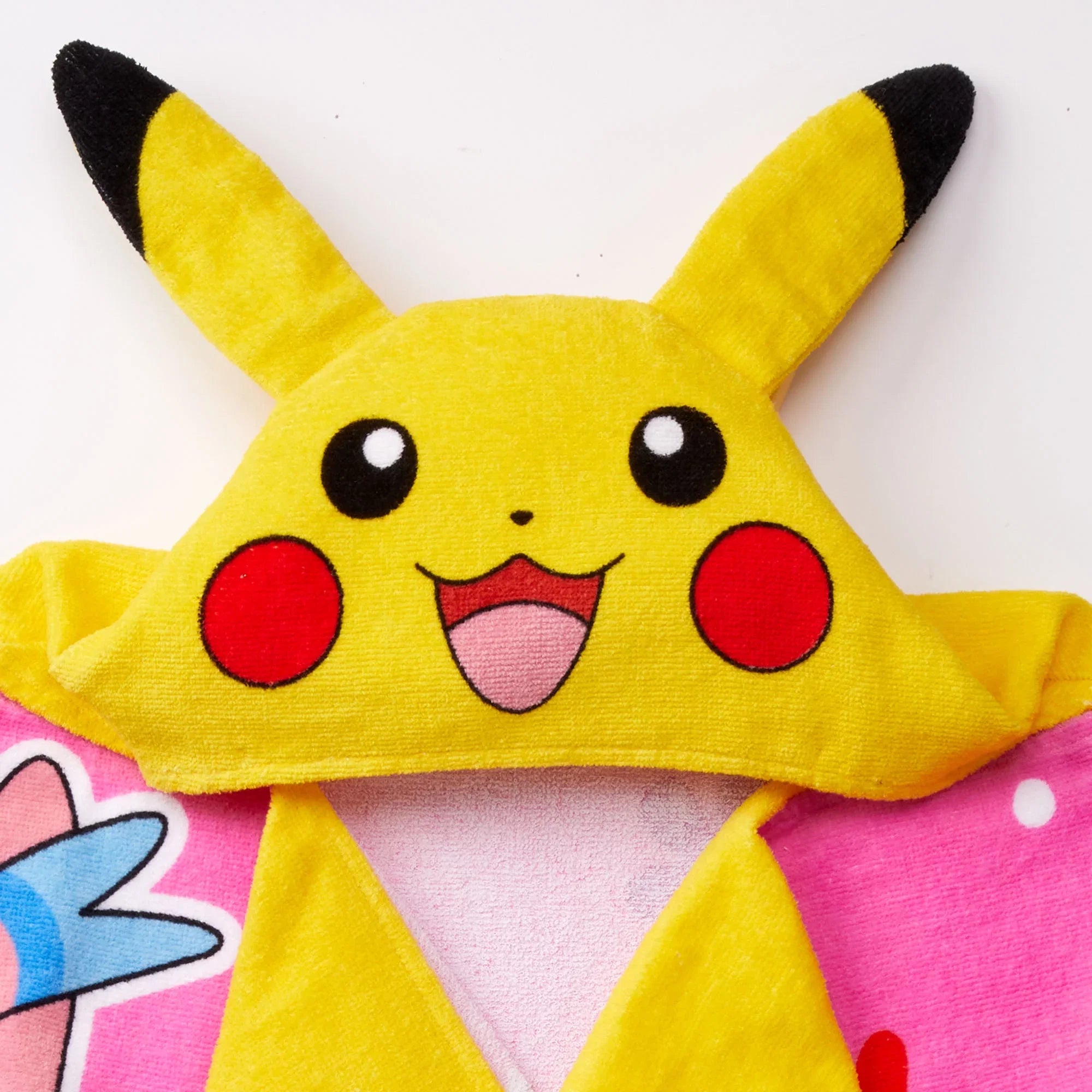 Pokemon Pikachu Kids Cotton Hooded Towel, Pink