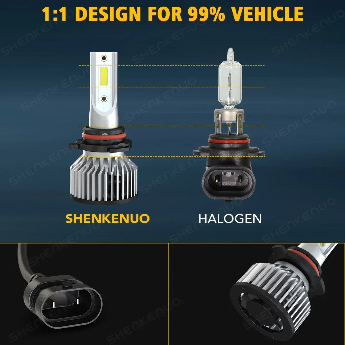 For Ram 1500 2019-2022 Front LED Headlight High Low Beam White Bulbs 9005+H11