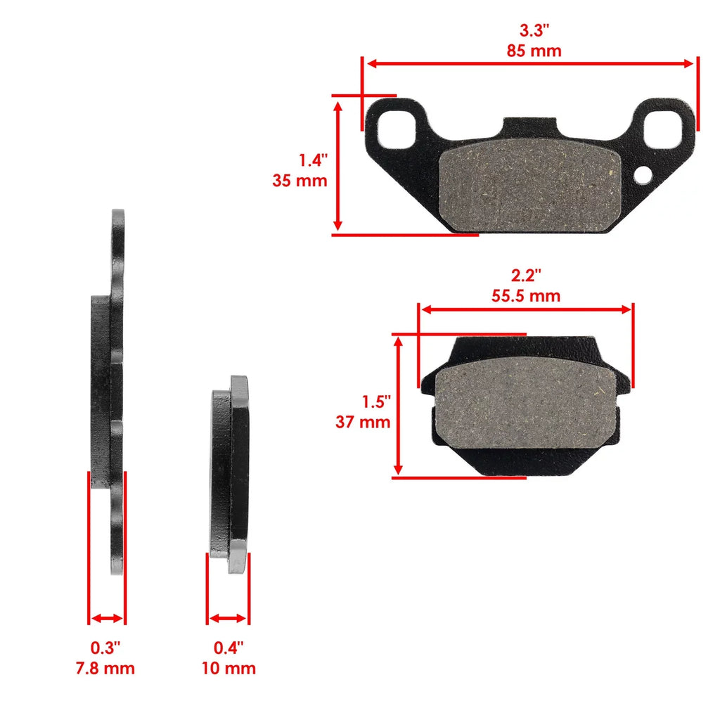 Front & Rear Brake Pads for Suzuki LT500R Quadracer 500 1987 1988 1989 1990