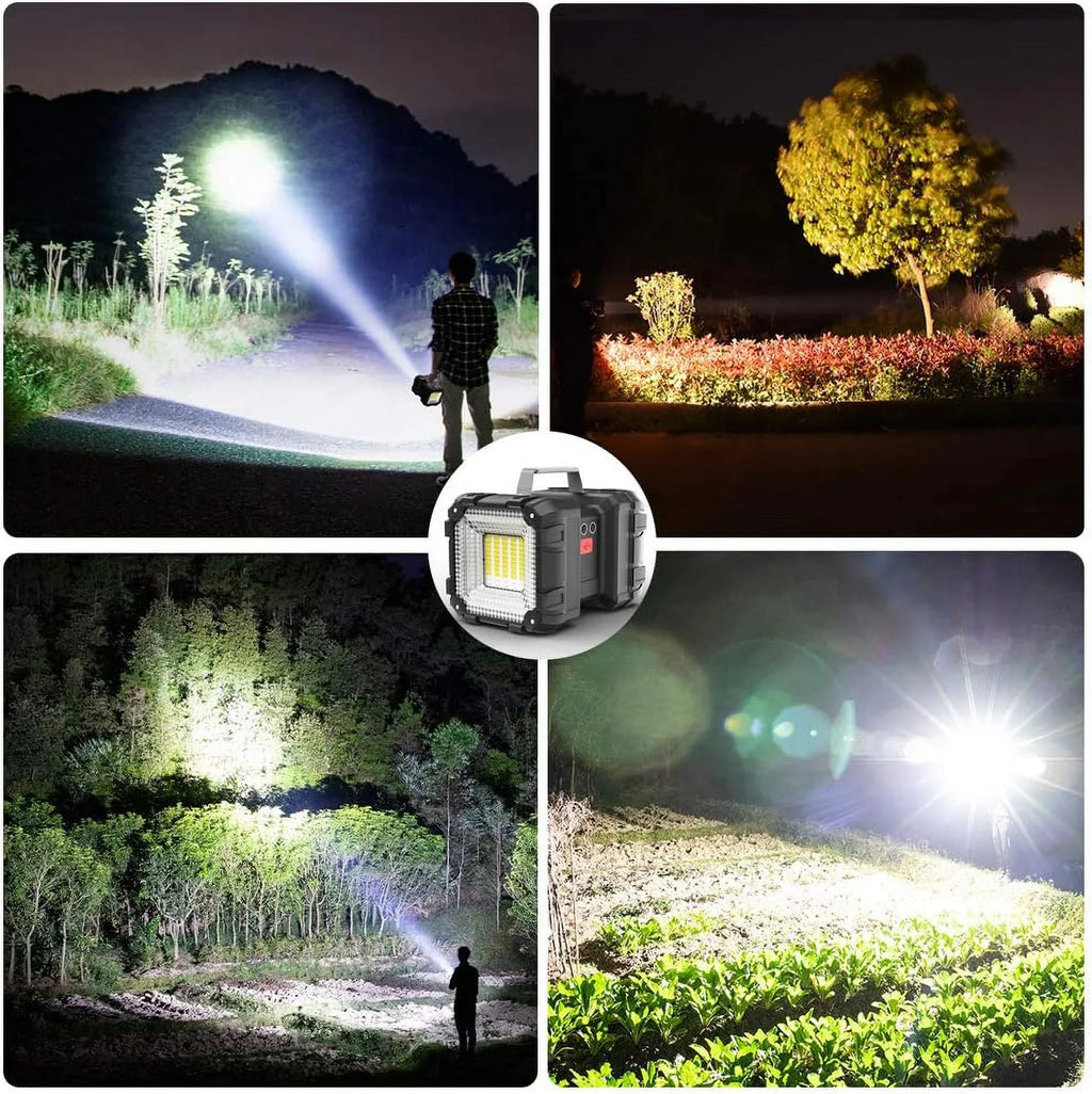 AlpsWolf Rechargeable Flashlight, LED Spotlight Flashlight 15000 Capacity 4000LM 20h Ultra-Long Standby Ultra Bright Flashlight Waterproof with USB Output as a Power Bank for Camping Accessories W845