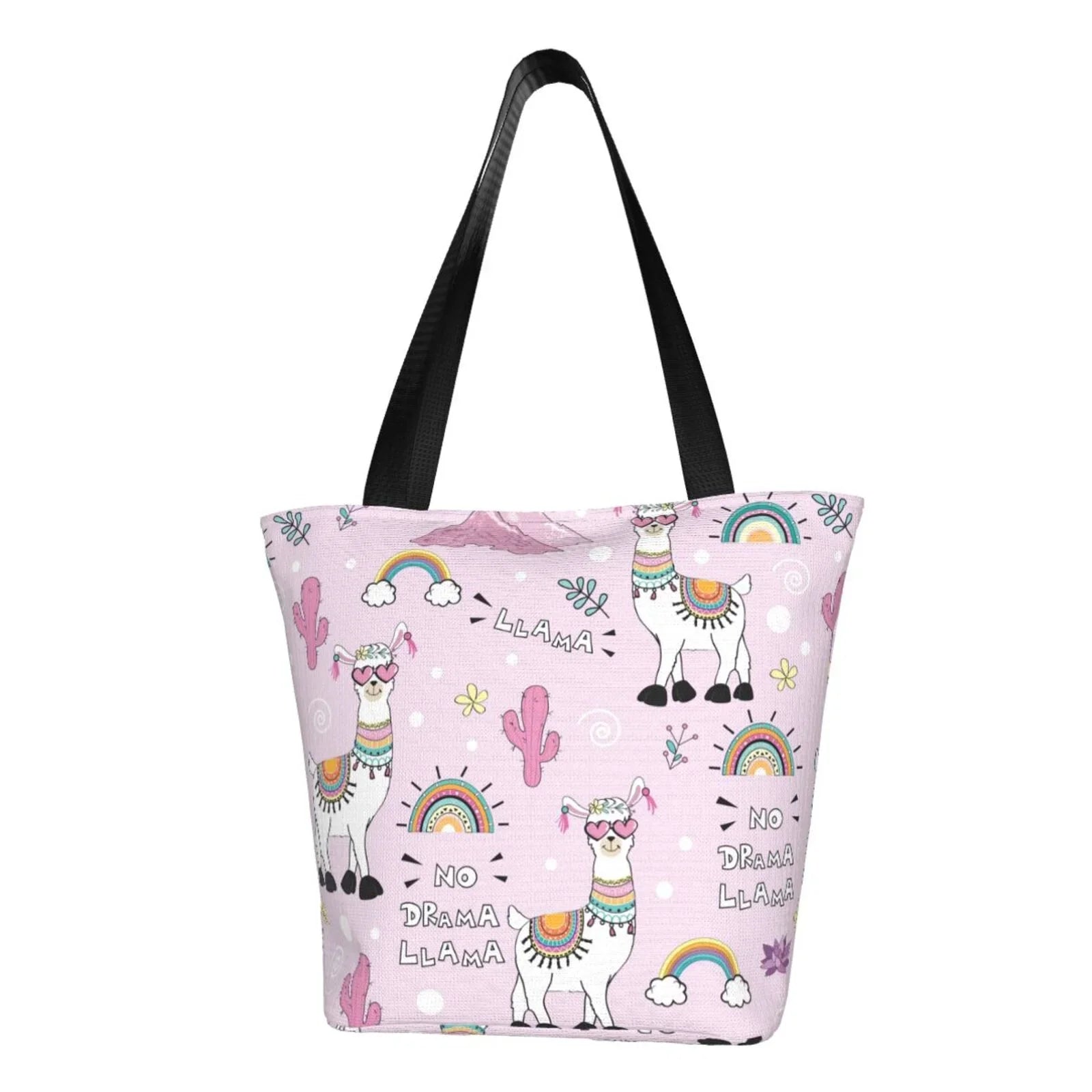 Lukts No Drama Llama Tote Bag,Shoulder Bag People Hobos Handbags Large Capacity Shopping Bag