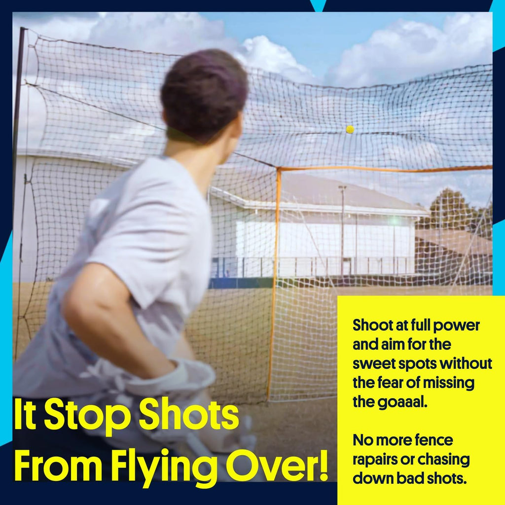 Open Goaaal Lacrosse Goal, Rebounder and Backstop Net, 6 x 6 ft Inside net