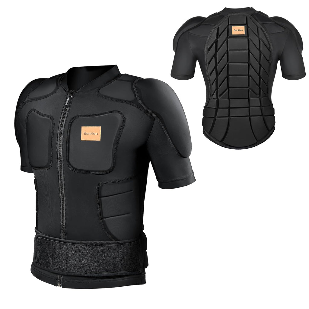 BenKen Men's Women's Professional Anti-Collision Sports Shirts, Protection of the Back, Motorcycle Protective Jacket for Skateboarding Skating Snowboarding Cycling