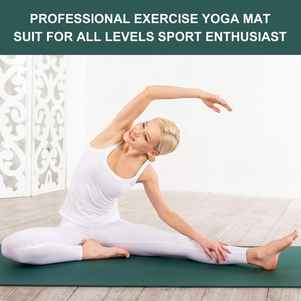 Funtery 3 mm Thin Yoga Mats Bulk, 68 x 24 in