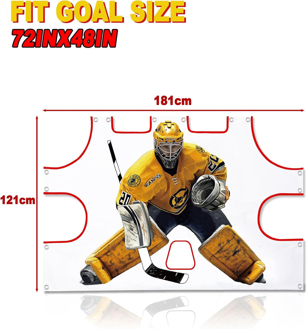 kasifei 6' x 4' Hockey Net Goalie Targets