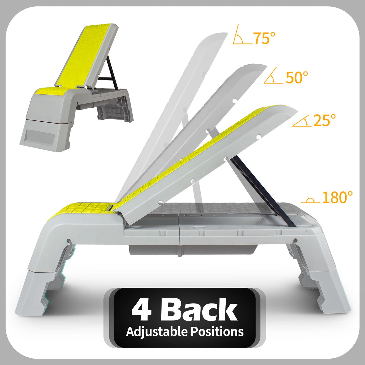 leikefitness Exercise Step Platform, Multifunctional Aerobic Deck