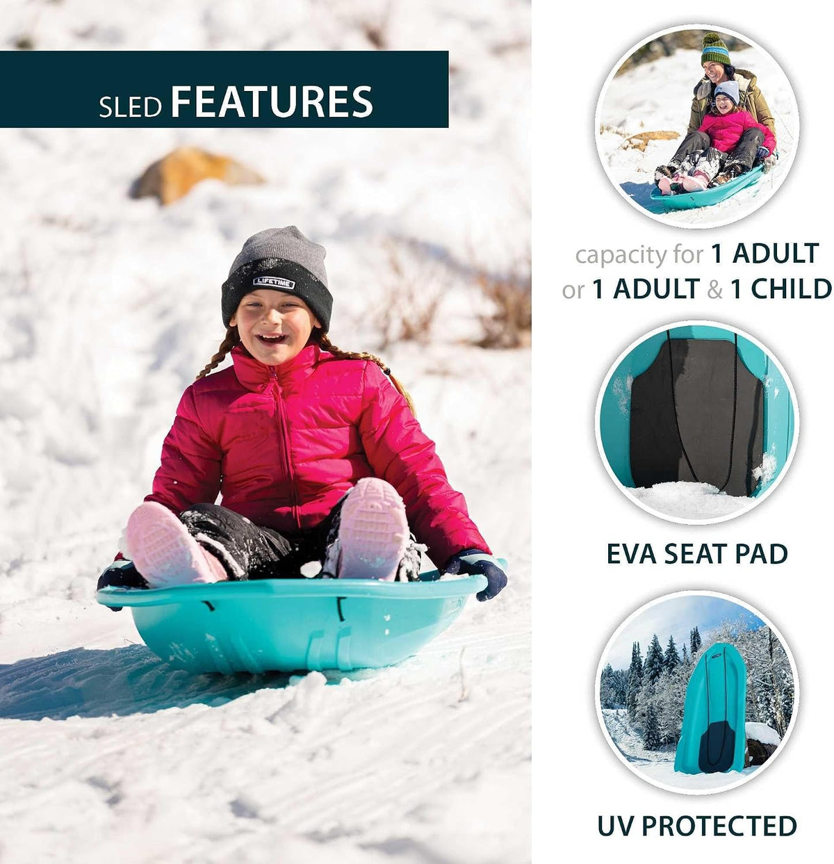 Lifetime Premium Snow Sled, 48"