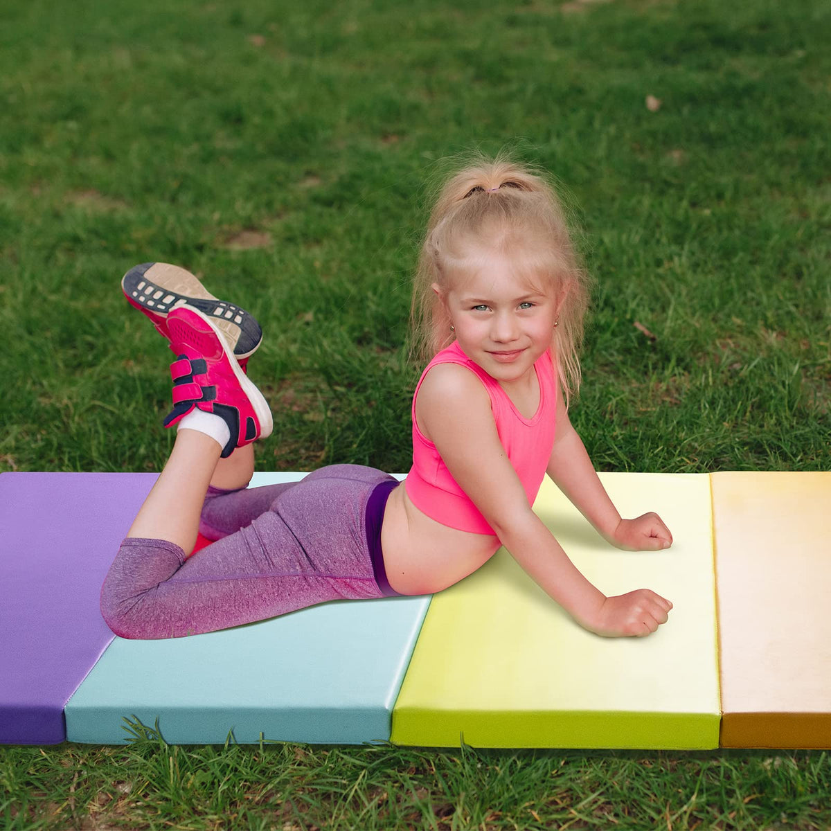 Kangaroo Hoppers Gymnastics Tumbling Mats Foldable Gym Tumble Mat for Kids