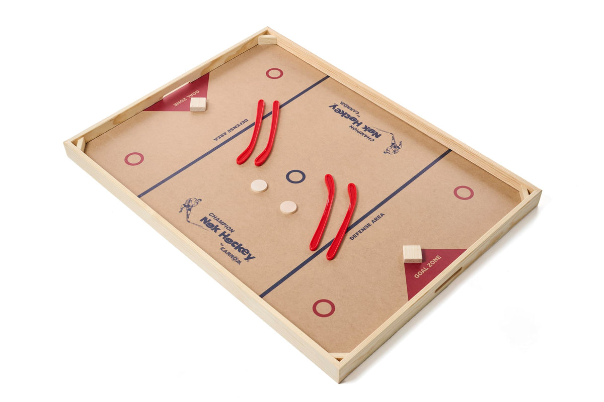 Carrom Champion Nok Hockey Game (Standard Size) â Wooden Board Games for Adults & Children â Indoor and Outdoor Games for Family â Sports Board Games