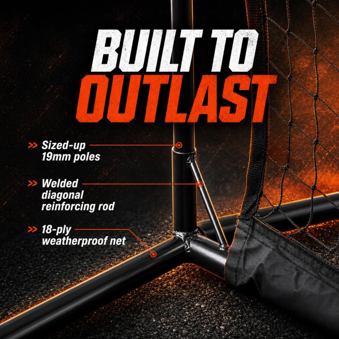 CRANKSHOOTER Lacrosse Backstop - Pop-Up Backstop for Training and Practice - Heavy Duty Training Equipment - 21' x 11' Collapsible Barrier Wall - Easy Setup & Take Down - Includes Travel Case