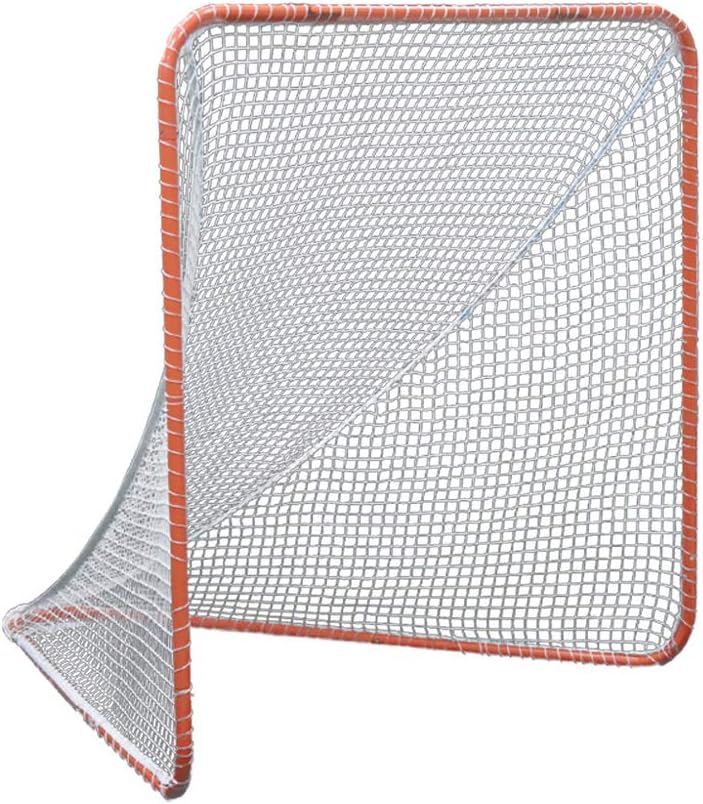 Gladiator Lacrosse Official Lacrosse Goal with a 6mm Net, Orange, 100% Steel Frame, 6 x 6-Foot, Standard, 72â³ x 72â³