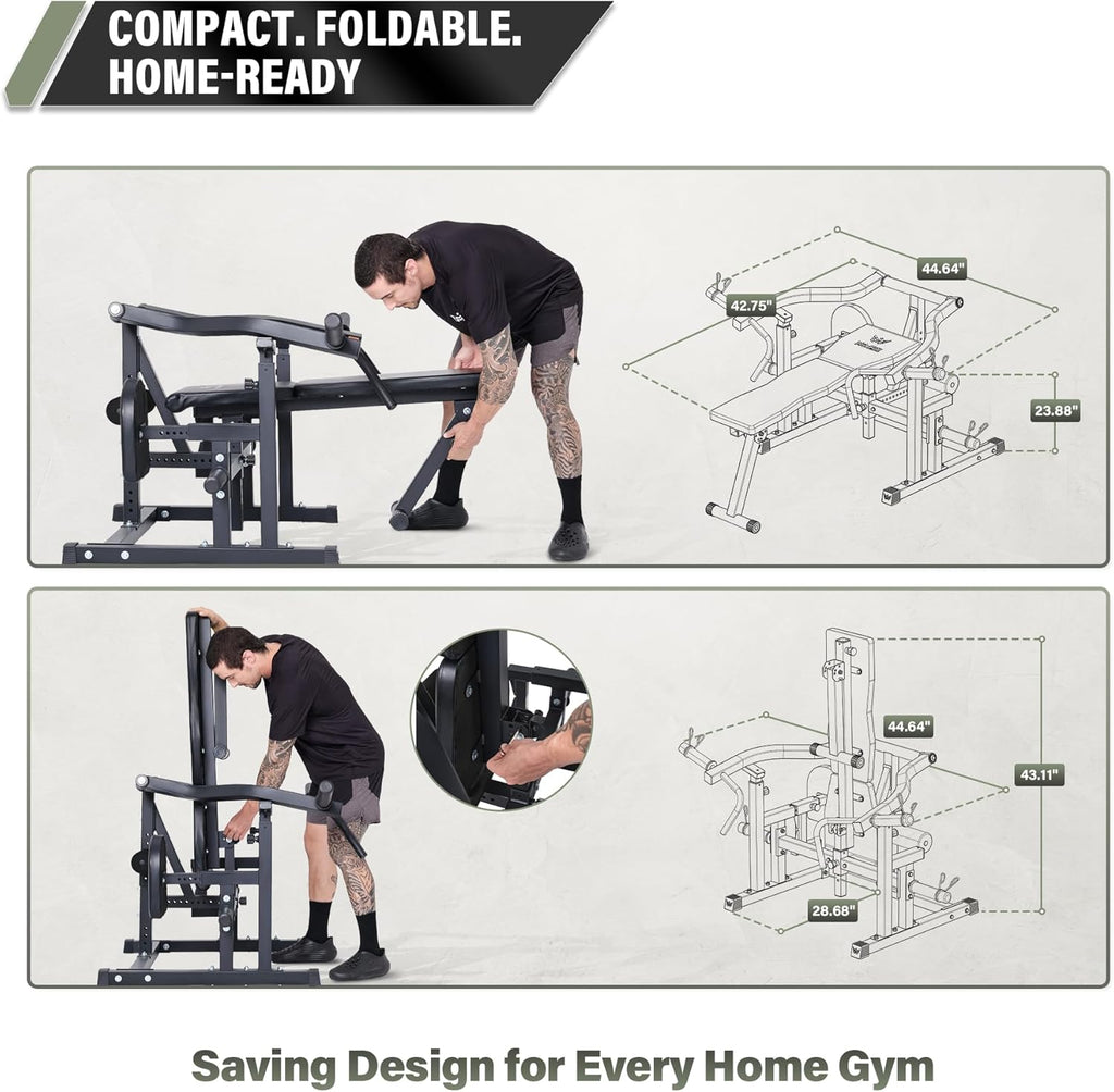 Major Fitness Drone P1 Bench Press Rack with Independent Arms â Adjustable Flat & Incline Bench Press for Chest & AB Workouts â Perfect Home Gym Equipment