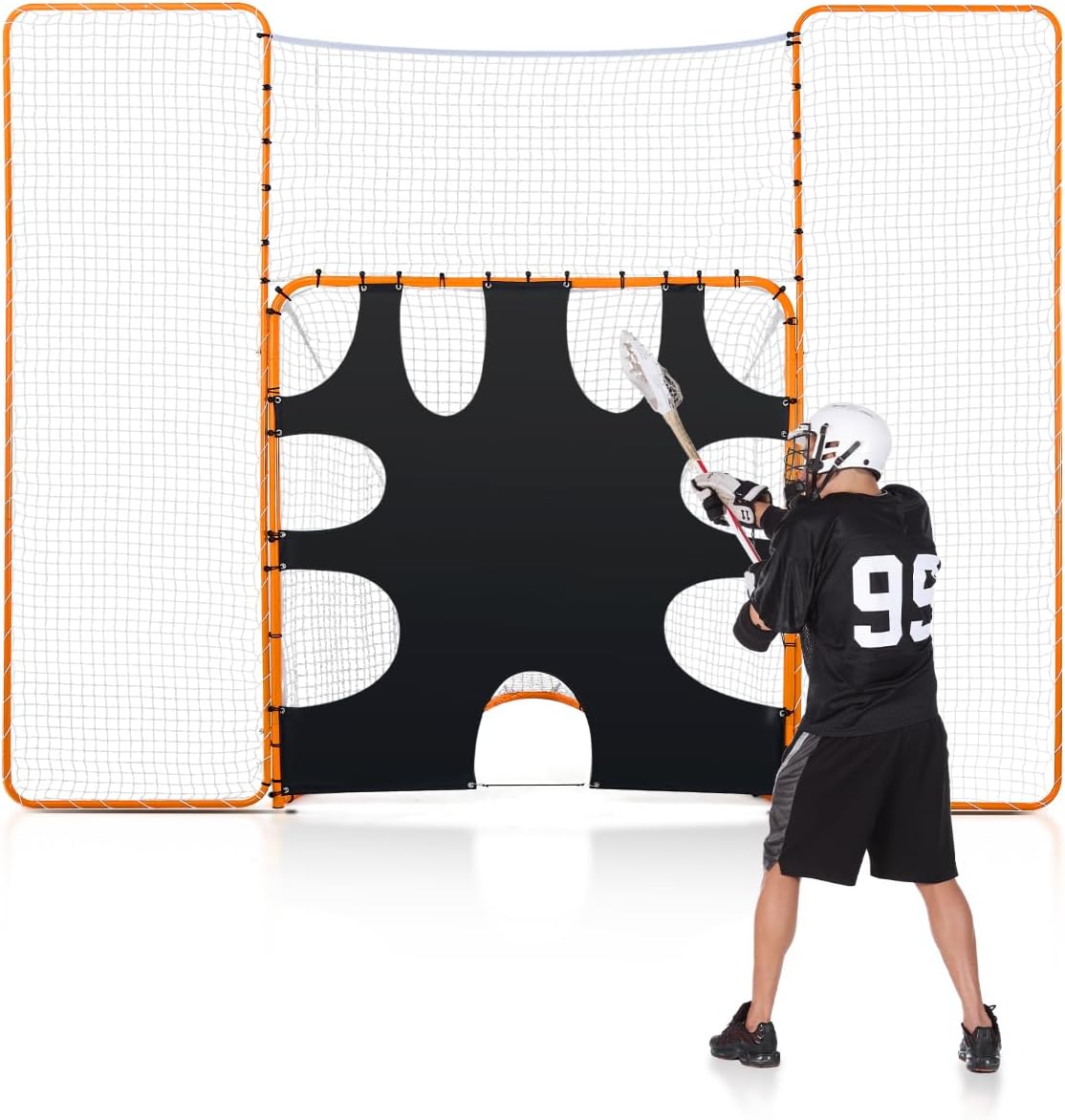 VEVOR Lacrosse Goal,Complete Portable Lacrosse Net Training Accessory Set