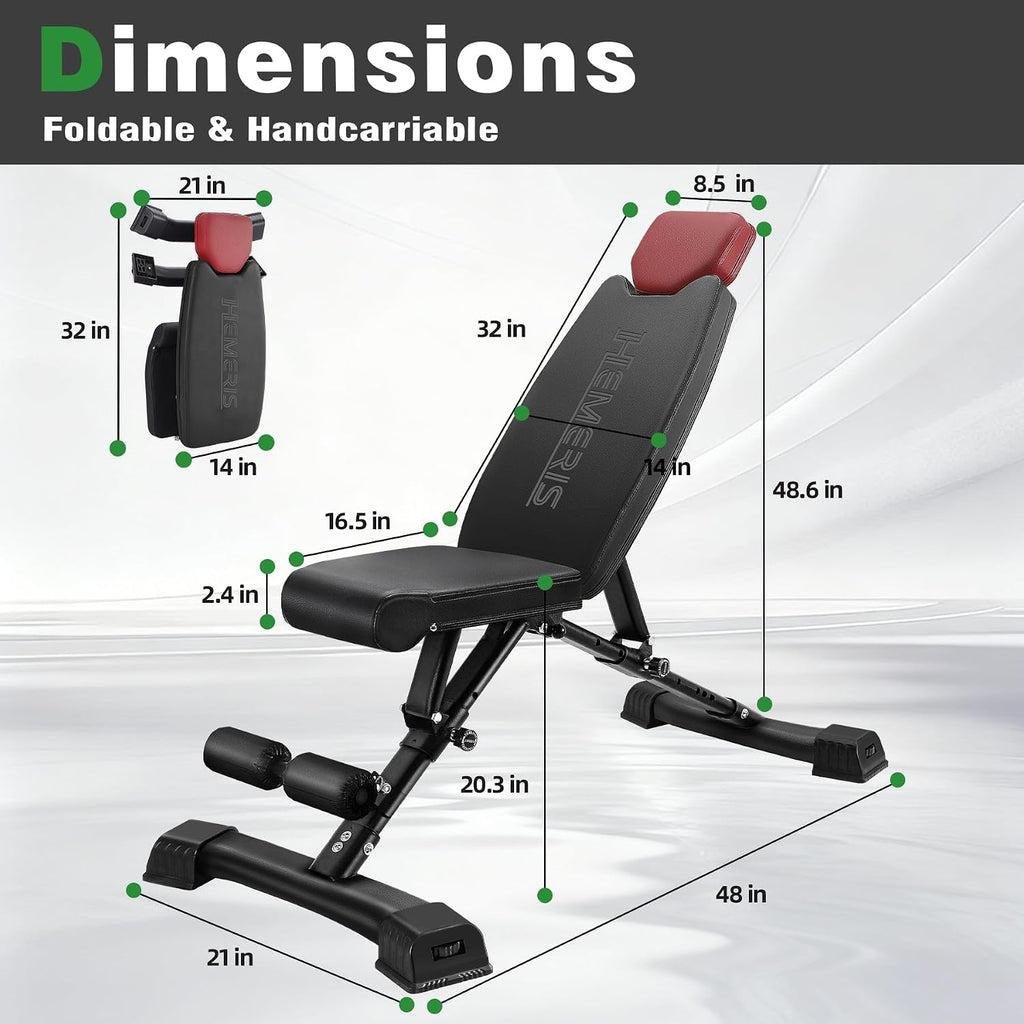 Adjustable Weight Bench 32 In Backrest