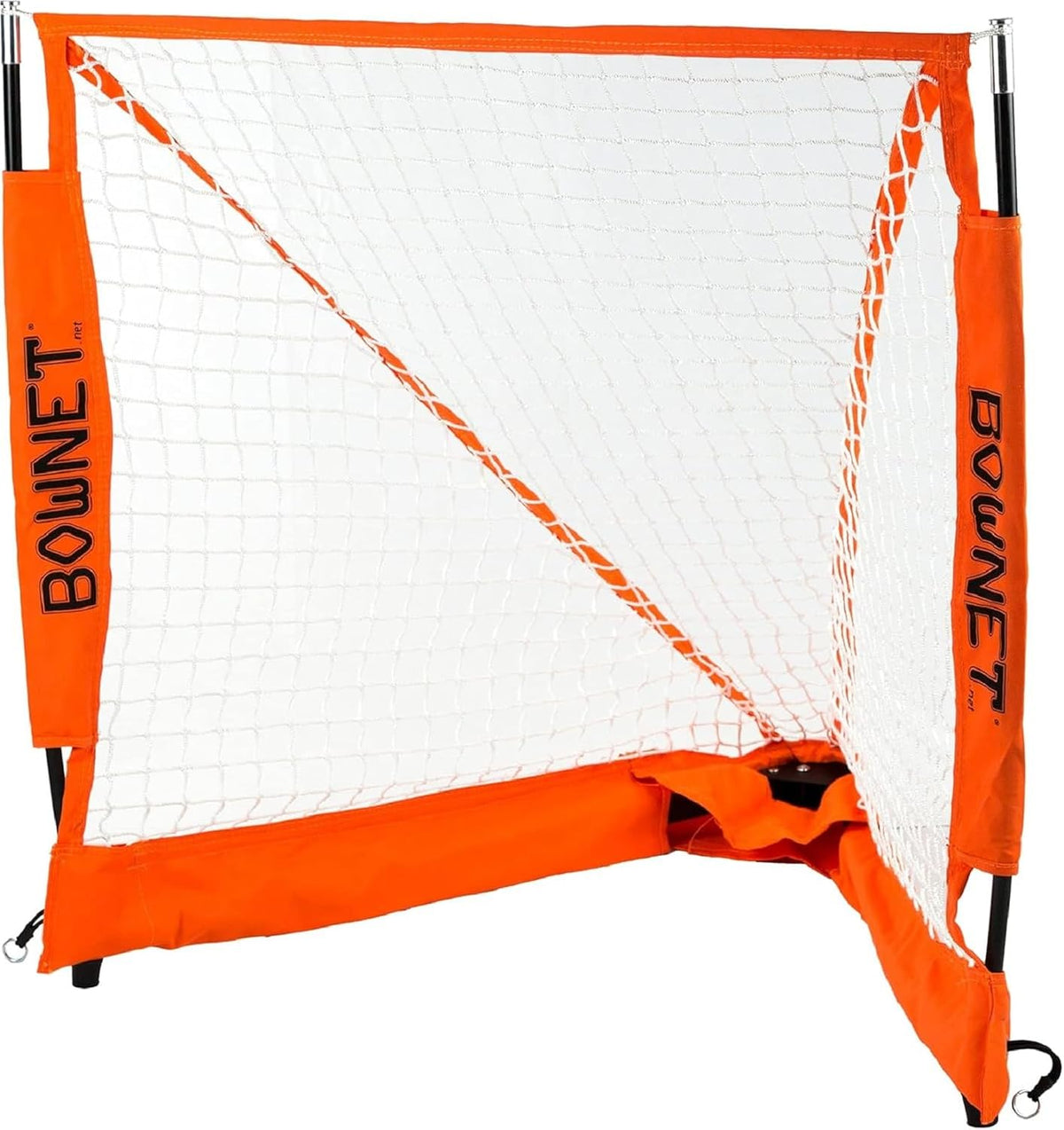 Bownet 4'x4' Box Lacrosse Goal, White, Steel Frame, E.A.S., Carry Bag