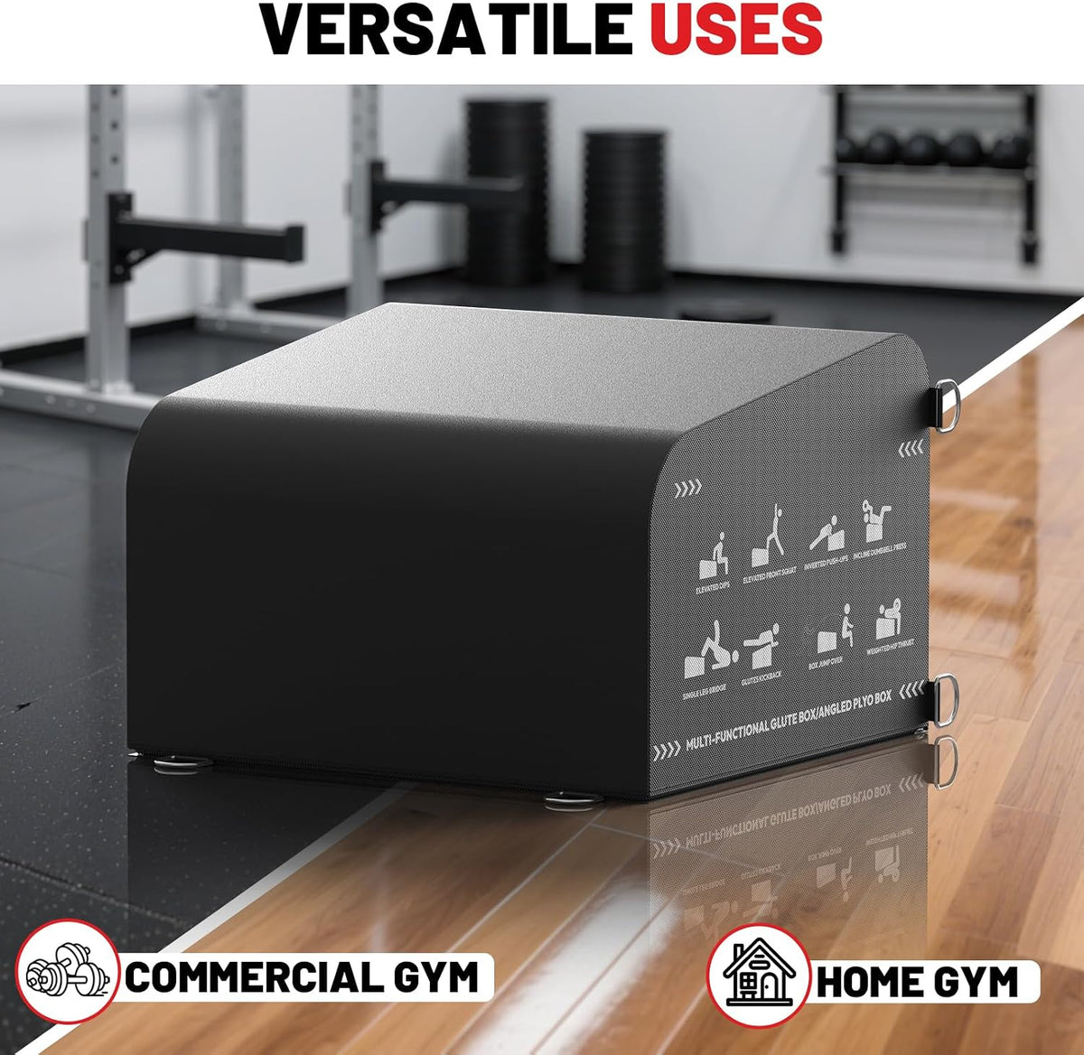 Hip Thrust Box Multifunctional Angled Glute Box for Hip Strength Ab Workout