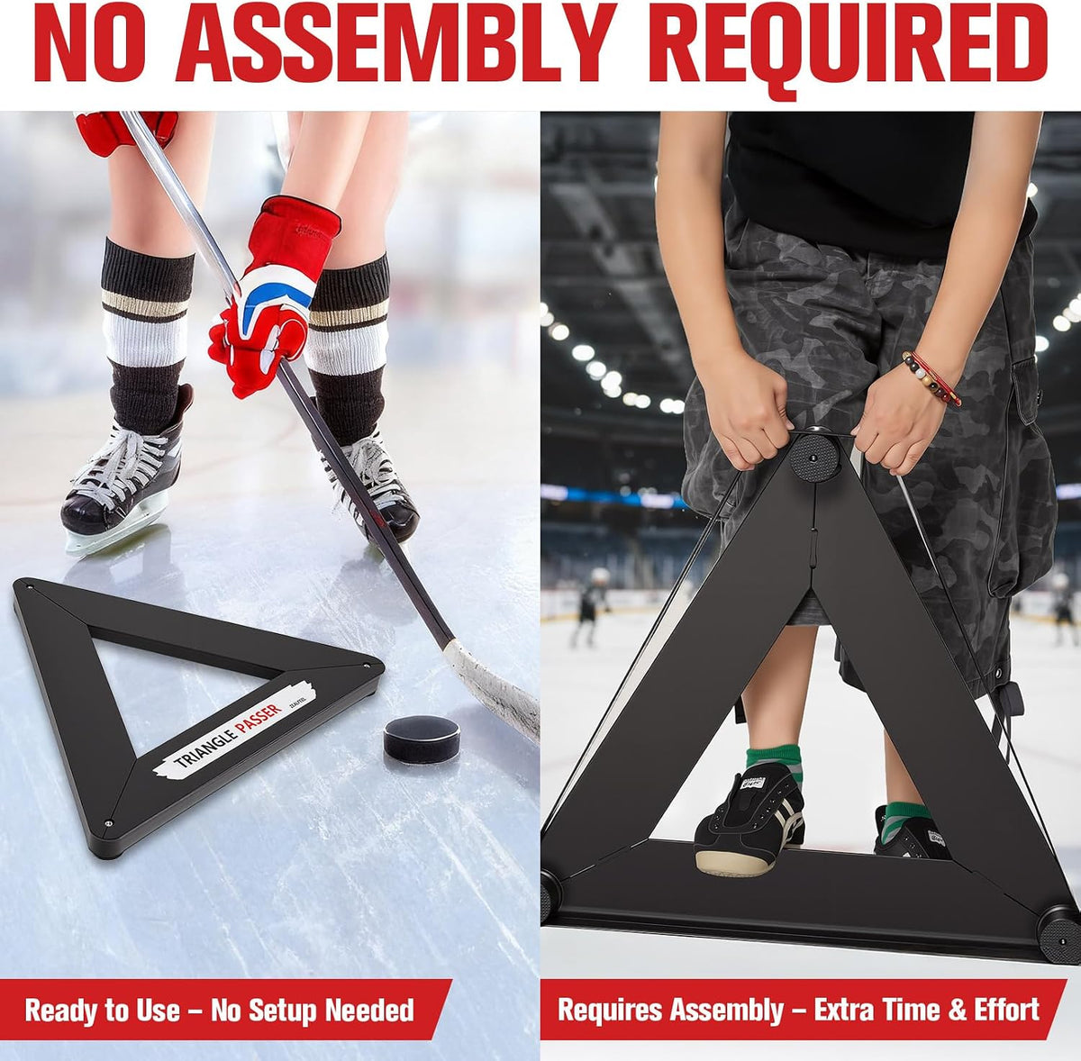 ZEALFEEL Triangle Hockey Rebounder, 26 Inch Passer Training Aid