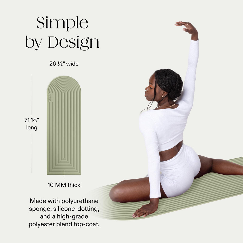 Bala The Plush Yoga Mat for Home Gym, Non-Slip Exercise Mat (10MM)
