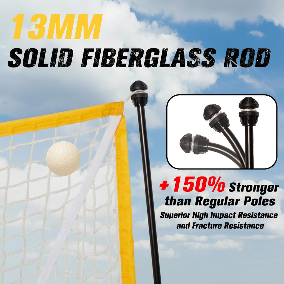PodiuMax Foldable Lacrosse Goal 6x6x7FT, Stable Steel Frame