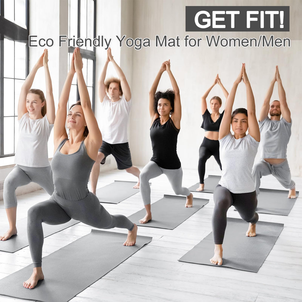 Funtery 3 mm Thin Yoga Mats Bulk, 68 x 24 in