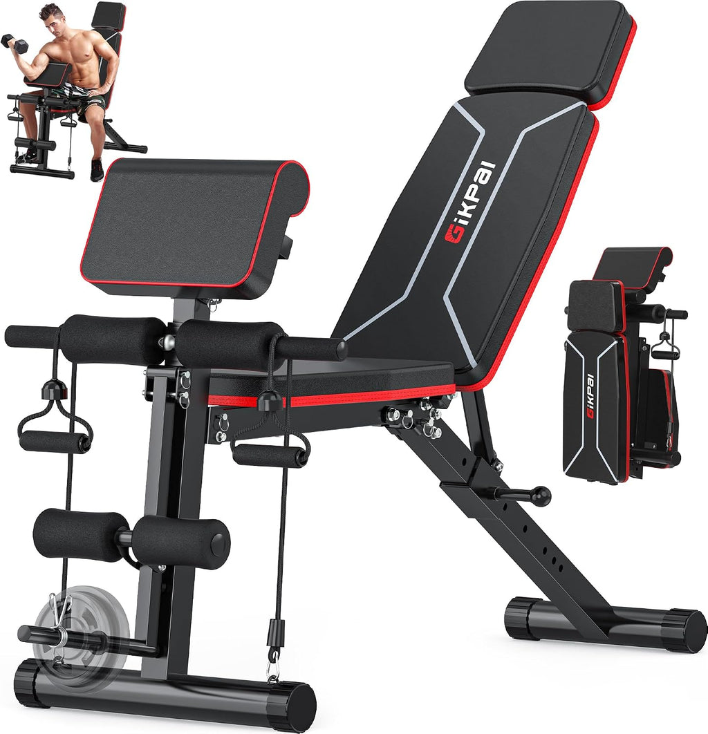 GIKPAL Adjustable Weight Bench - Workout Bench Press for Home Gym