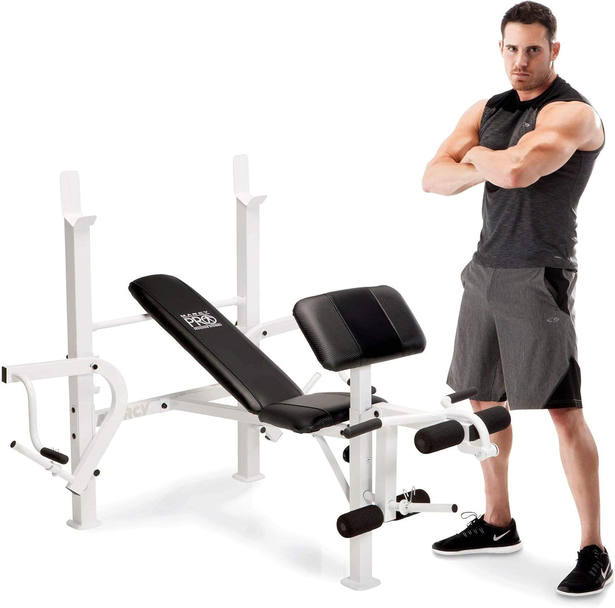 Marcy Diamond Elite Classic Multipurpose Workout Lifting Weight Bench for Home and Gym Strength Training