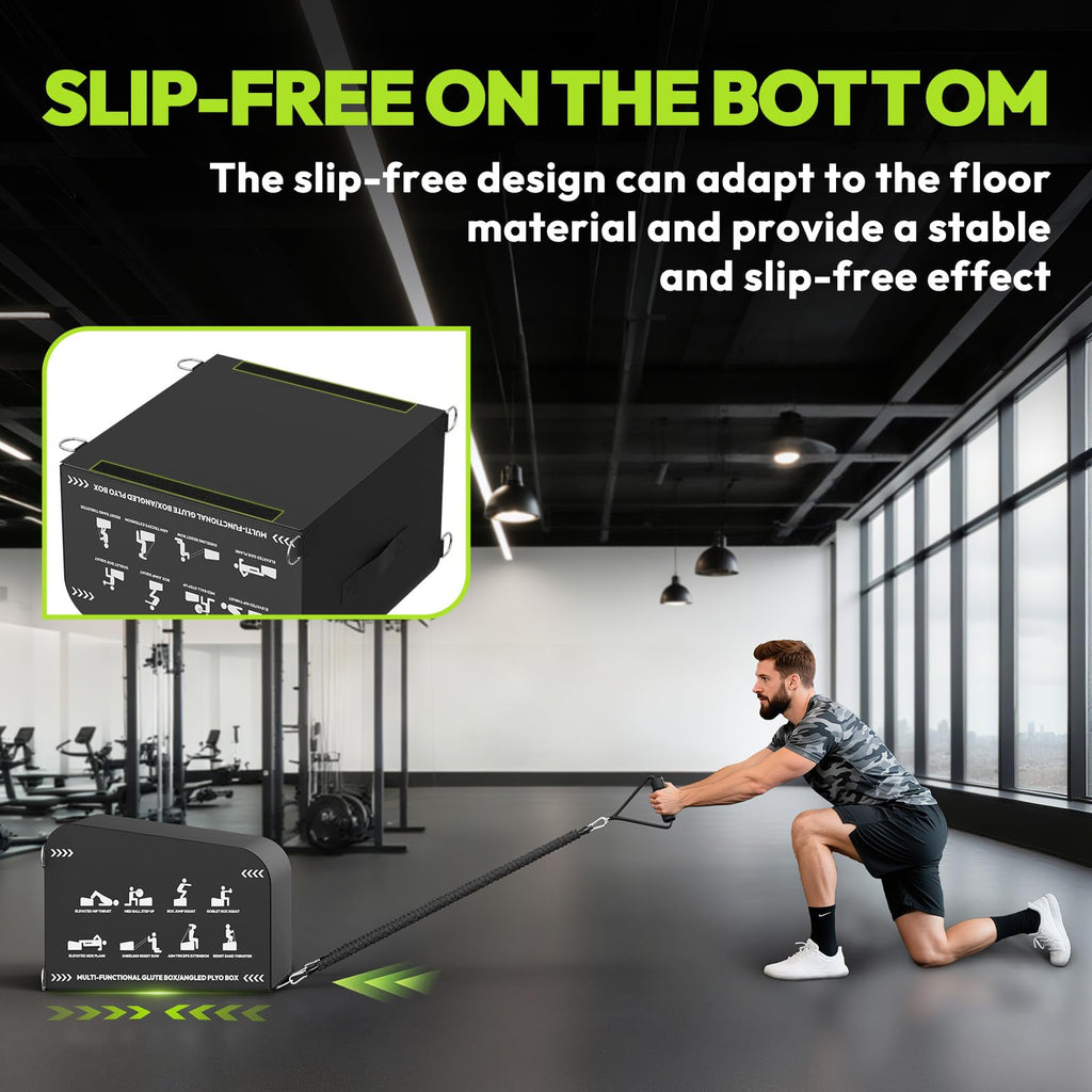 HANDBODE Hip Thrust Bench, Multi-Functional Slip-Free Hip Thrust Machine