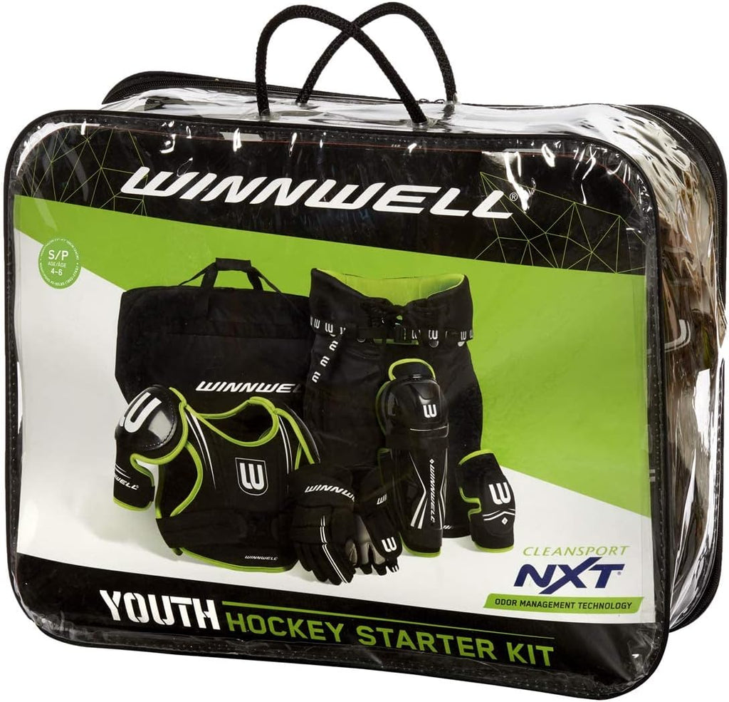 Winnwell Youth Cleansport NXT Hockey Pad and Bag Starter Kit