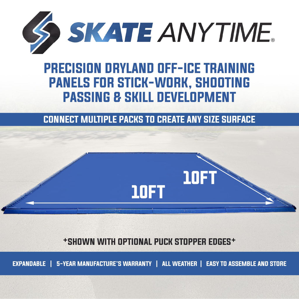 Skate Anytime Precision Dryland Hockey Tiles â Expandable Off-Ice Hockey Training Zones for Stickhandling, Passing & Shooting