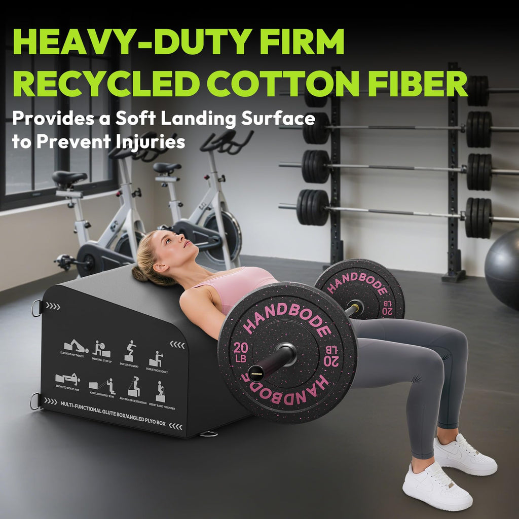 HANDBODE Hip Thrust Bench, Multi-Functional Slip-Free Hip Thrust Machine