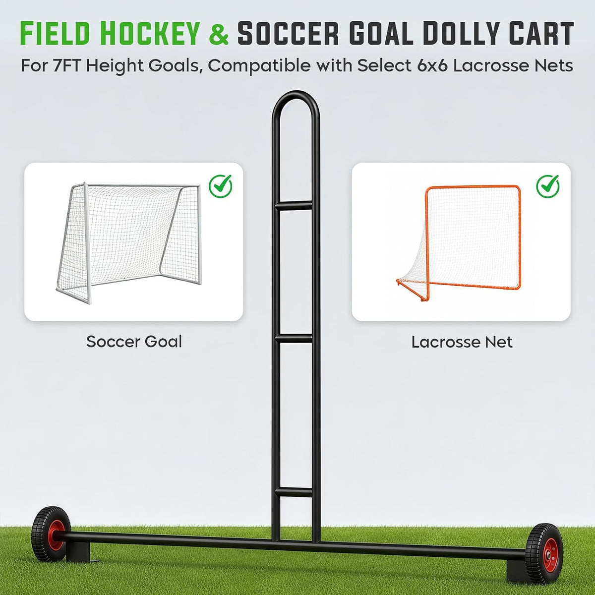 Field Hockey Goal Dolly Cart, Heavy Duty Goal Mover
