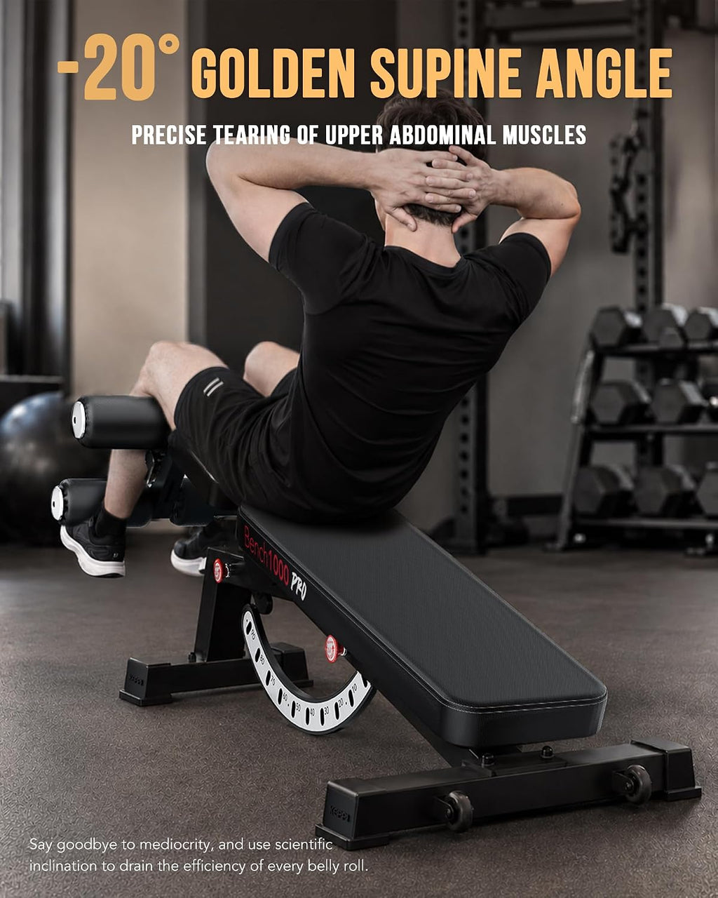 Keppi FID Adjustable Weight Bench,1200LBS Workout Bench for Home Gym
