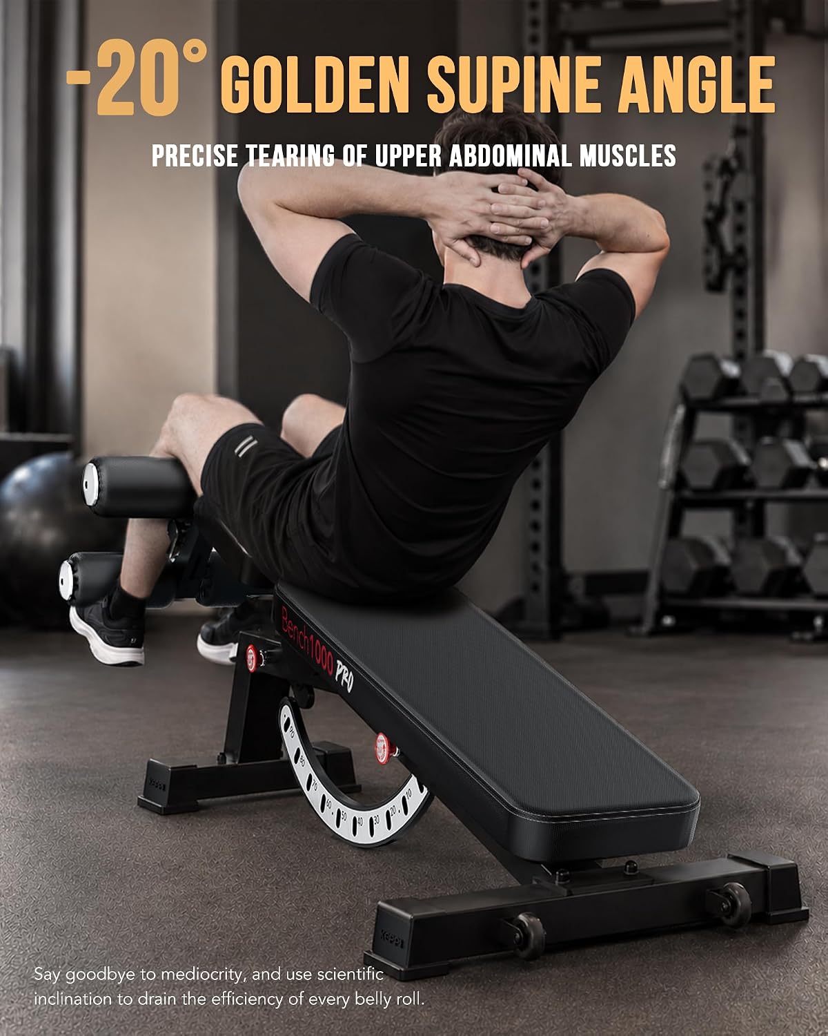 Keppi FID Adjustable Weight Bench,1200LBS Workout Bench for Home Gym