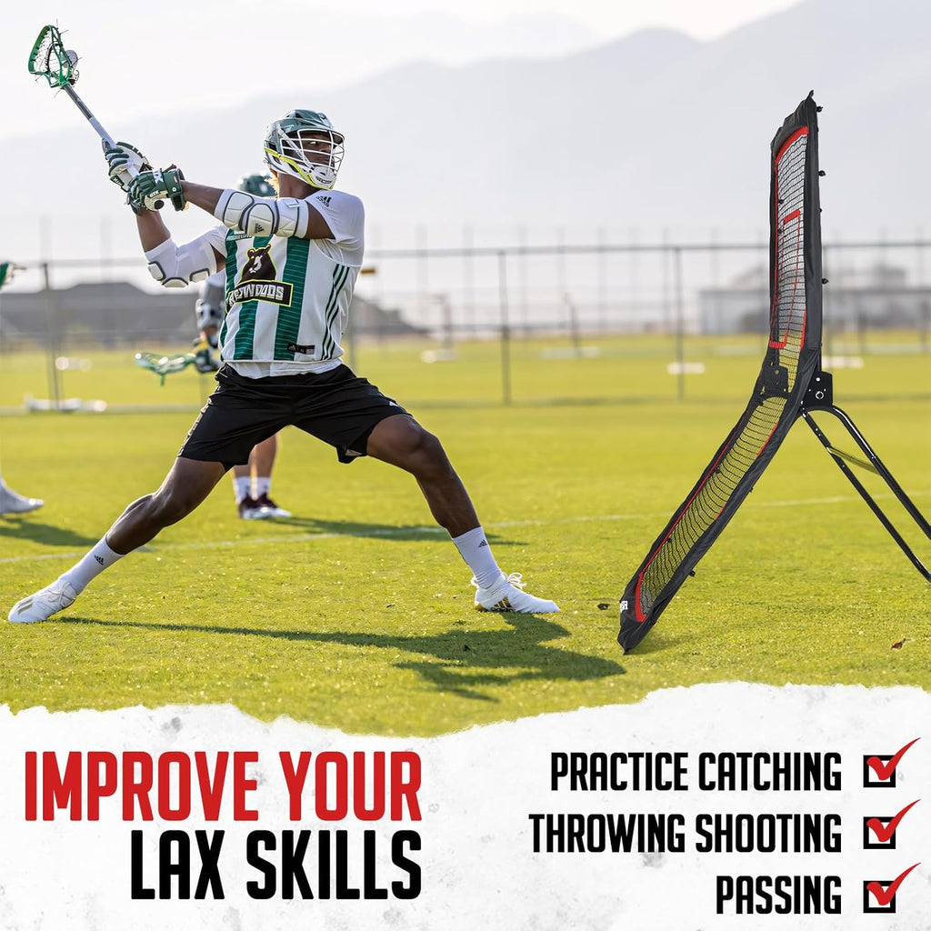 ZEALFEEL Lacrosse Rebounder with 5 Adjustable Angles, 4x6FT/4x7FT