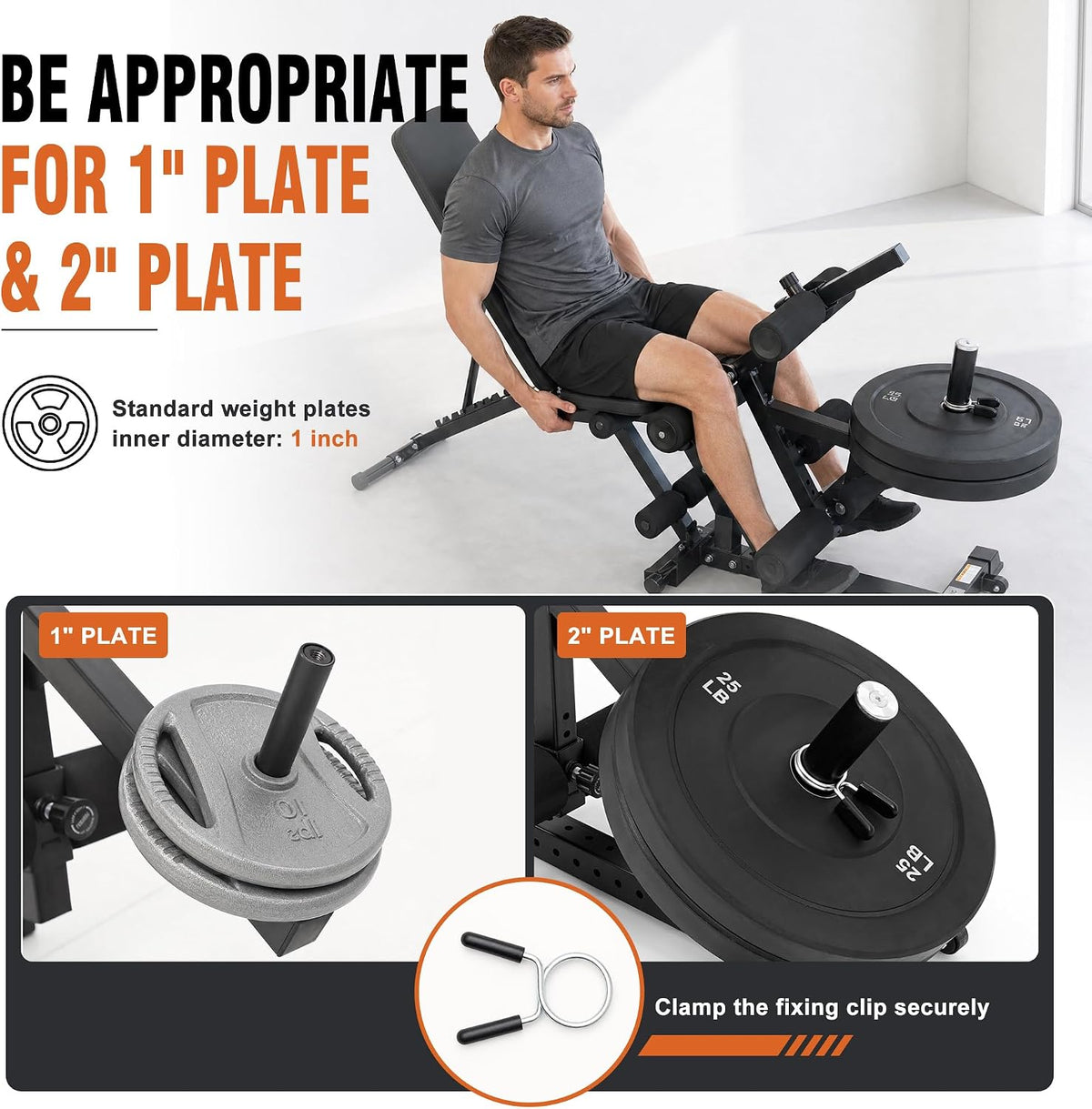 4-in-1 Leg Extension and Curl Attachment for Home Gym