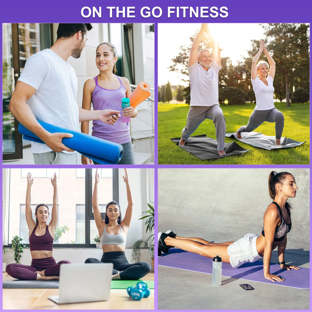 Funtery 3 mm Thin Yoga Mats Bulk, 68 x 24 in