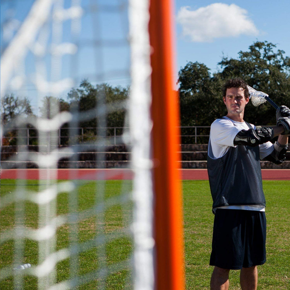 Champion Sports Pro & Collegiate Lacrosse Goal 6x6 ft Steel Frame for Menâs & Womenâs Lacrosse, Training & Game Play